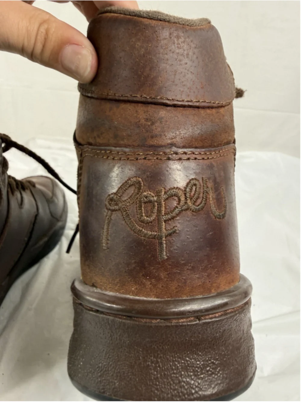 Roper Horseshoe mens 7.5 Chukka brown boots